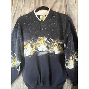 Vintage Art Unlimited‎ Angels Button Sweatshirt Top Pullover Measure
Size L/XL
